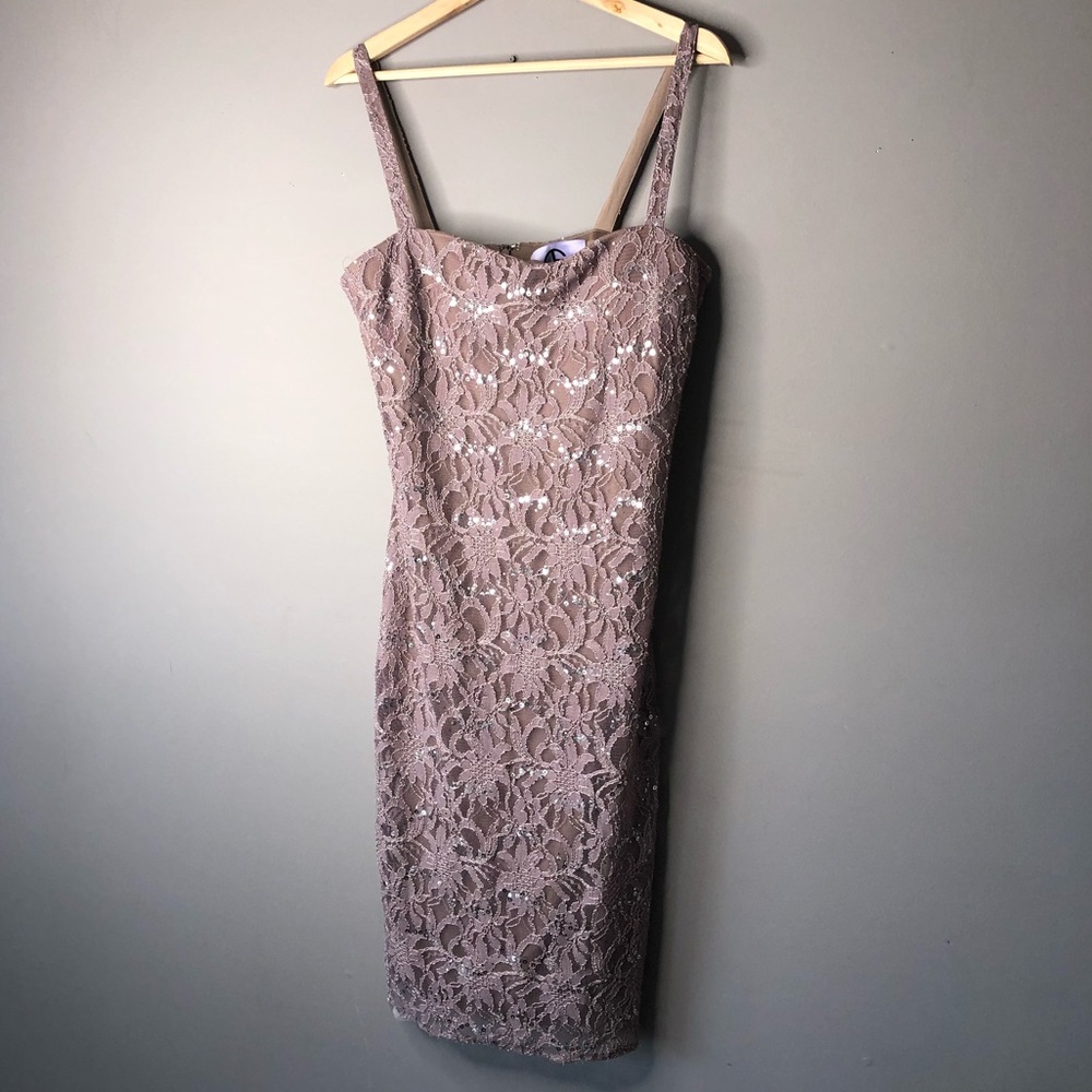 JS collections sparkly pink cocktail dress 12